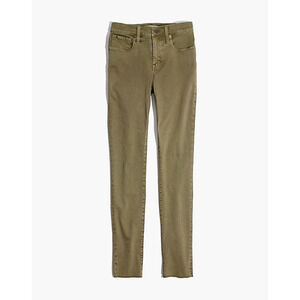 Madewell | Women's Brown 9" High-Rise Raw-Hem Skinny Jeans Size 25